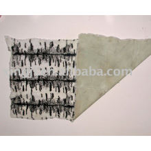 Dyed European rabbit skin tiger strip by white color fur plate